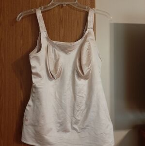 Ruby Ribbon Cream Satin Camisole Top